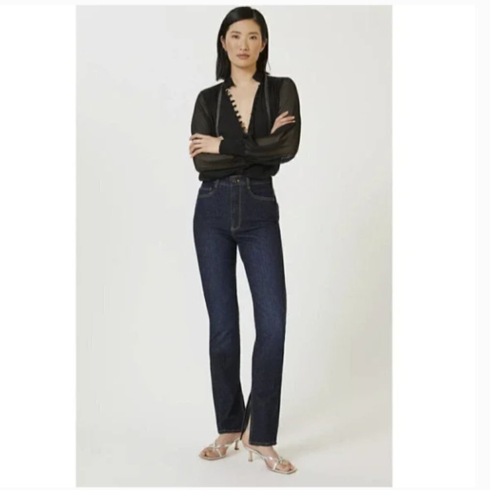 NWT Anthropologie Pilcro 90's The Split Straight Flared Leg Jeans Size 25 US 2